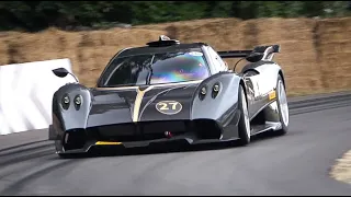 Pagani HUAYRA R Screams up the Goodwood Hill Climb 2022 - INSANE V12 SOUNDS