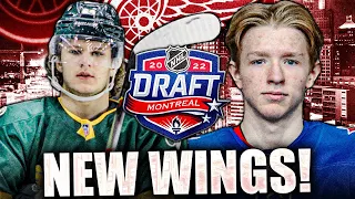 NEW DETROIT RED WINGS TOP PROSPECTS @ 2022 NHL DRAFT 2ND ROUND (Dylan James, Dmitri Buchelnikov) NHL