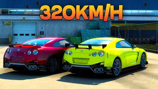 ¡ALCANZANDO LA MÁXIMA VELOCIDAD DEL NISSAN GTR! ETS CON AMIGOS