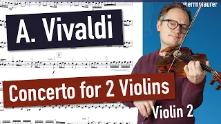 Vivaldi Concerto for 2 Violins Op. 3 No. 8, RV522 in A minor, 1. Movement, Violin 2