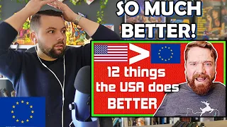 European Reacts to What Does AMERICA do better than EUROPE???