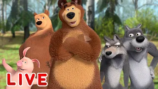 🔴 ПРЯМОЙ ЭФИР! LIVE Маша и Медведь 👱‍♀️🐻 Лесная братва 😎🌲