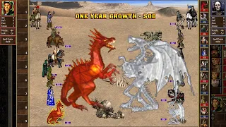 Heroes 3 COMBAT One year growth Necropolis vs Neutral Creatures 3 SoD