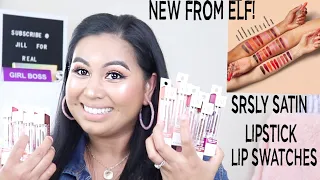 NEW!! ELF SRSLY SATIN LIPSTICK Lip Swatches||Jill for Real