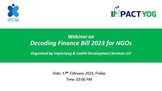Webinar on Decoding Finance Bill 2023 for NGOs | Budget 2023 for NGOs