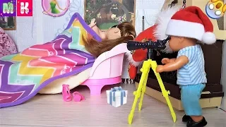 KATYA AND MAX drôle CATCH SANTA CLAUS Cartoons with Barbie dolls #new series #barbie