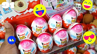 Yummy kinder surprise egg toys opening - A lot of kinder joy chocolate ASMR #91