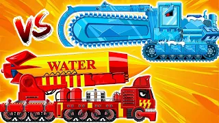 SỰ THẬT ĐÁNG SỢ VỀ FIRE TRUCK ROCKET HEAVY! | Phim hoạt hình về xe tăng | KING DOM CARTOONS