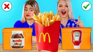 CHOOSE THE RIGHT SAUCE | Last To STOP Eating Wins! Funny Food Eating Challenge by QWE girls!