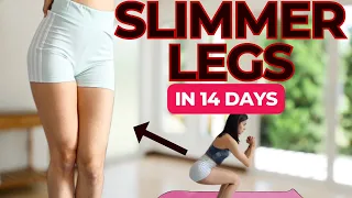 Slimmer Legs in 14 Days I 7 minutes at Home Workout , No Equipment