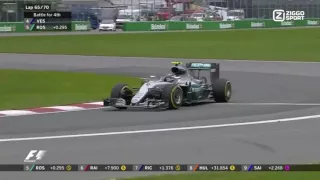 Max Verstappen in gevecht met Nico Rosberg