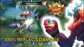 BELERICK GAMEPLAY | 100% REFLECT DAMAGE! Totally Destroyed the Enemy - MLBB