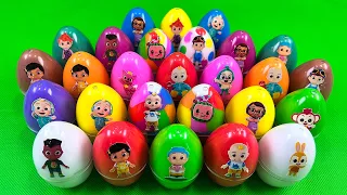 Digging up Pinkfong, Hogi, Cocomelon with Rainbow Eggs CLAY Coloring! Satisfying ASMR Videos