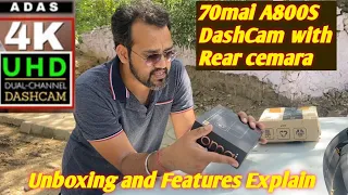 70mai A800S 4K Dual Channel Dashcam | Unboxing & Features  Review | Motorzone #dashcam #70mai #ddpai