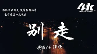 王澤欣 - 別走『你能不能別走 其實我還能夠，能夠給你溫柔能夠愛你更多。』【高音質|動態歌詞Lyrics】♫