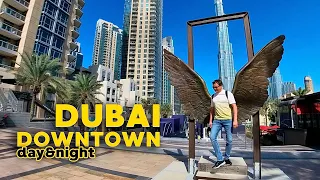 Dubai Downtown 2024 | Burj Khalifa and Best Places to Visit | Day and night walking tour 4K