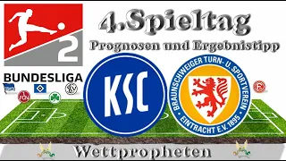 Karlsruher SC - Eintracht Braunschweig 4.Spieltag 2.Bundesliga Saison 23/24 Prognose/Ergebnis Tipp