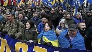 Ukraine : les nationalistes d'extrême droite manifestent à Kiev