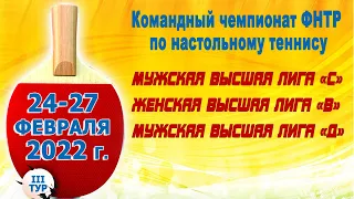 КЧ ФНТР Женская, Высшая лига "В", Мужская Высшая лига "С" ,"D" 26 февраля 2022 г. Оренбург 1 линия