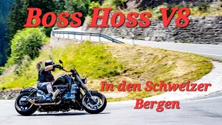 Boss Hoss motorcycle through the Swiss mountains Swiss-Ride mit einen BossHoss V8Motorrad