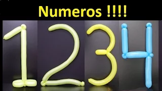 numeros con globos (compilado) 0; 1; 2 ; 3 ; 4 - globoflexia facil - figuras con globos