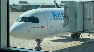 A321 Neo Air Transat full taxi and take off out of Toronto Pearson runway 23