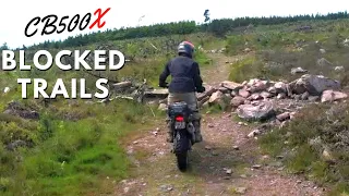 CB500X Off Road Blocked Trails and Rocky Tracks