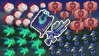 Zenith Weapons vs 50 Same Bosses At The Same Time | Terraria