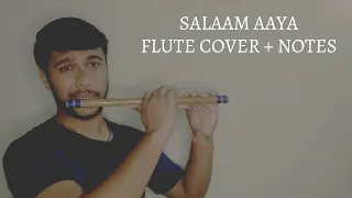 Salaam Aaya Flute Cover + Notes | Veer | Flute Tutorial | Khwahish Music