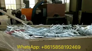 PET strips, plastic straps, package waste shredder, 8P cutting motor, Inverter transport motor
