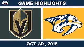 NHL Highlights | Golden Knights vs. Predators - Oct. 30, 2018