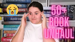 Unhaul my Bookshelves with me || 50+ Book Unhaul