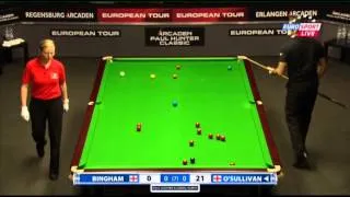 Stuart Bingham - Ronnie O'Sullivan (Frame 1) Snooker Paul Hunter Classic 2013 - Quarter Final