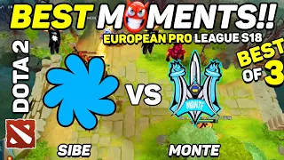 Monte vs SIBE - HIGHLIGHTS - European Pro League S18 | Dota 2