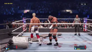 Wwe 2k24 Extreme rules match 30 minute time limit  cody Rhodes vs TripleHHH