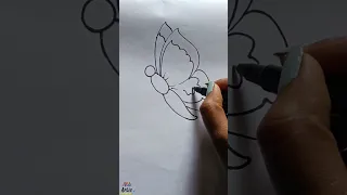 How to draw a flying Butterfly|Easy drawing|@artie1157 #shorts
