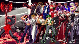 [KOF Mugen] Ultimate Dark Iori Vs 16 Super Fighters Team | 1 Vs 16