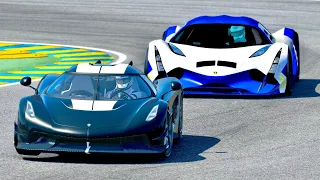 Koenigsegg Jesko Absolut vs Devel Sixteen 2019 at Le Mans 24h Circuit