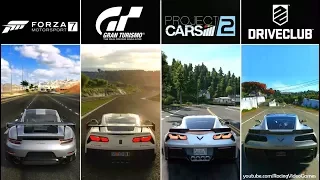 Forza 7 vs. Gran Turismo Sport vs. Project CARS 2 vs. DriveClub | Graphics, Rain Comparison PS4/Xbox