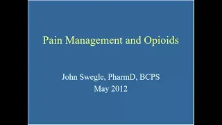 Pain Management and Opioids