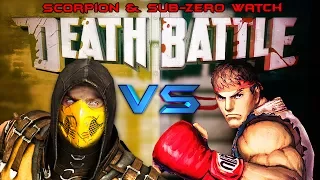 Scorpion VS Ryu | DEATH BATTLE REACTION! (Scorpion & Sub-Zero Parody React)