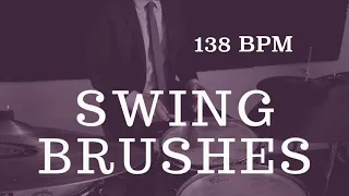 Jazz Drum Brushes Play Along - Medium Swing - 138 BPM