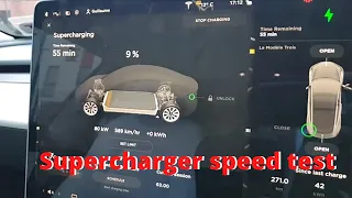 Tesla Model 3 V3 supercharger speed test