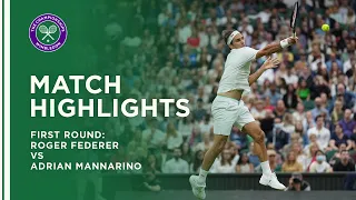 Roger Federer vs Adrian Mannarino | First Round Highlights | Wimbledon 2021