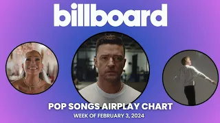 Billboard Pop Songs Airplay Top 40 | Week Of February 3, 2024