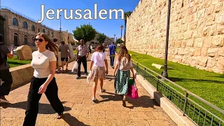 Walk tour, Jerusalem: Where Timeless Beauty Meets Modern Marvels. 4k video