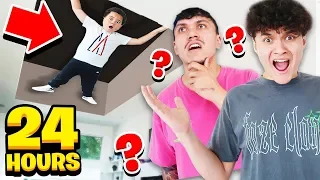 SNEAKING INTO FAZE HOUSE FOR 24 HOURS WITH MY LITTLE BROTHER...