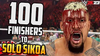 100 Finishers to SOLO SIKOA in WWE 2K23 !!!!