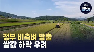 쌀값 하락 우려 "대책 마련하라" (뉴스투데이 2023.09.08 광주MBC)