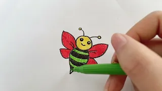 Color and complete the bee picture